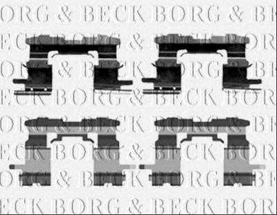 BORG & BECK bbk1216 -  Комплектующие, колодки дискового тормоза